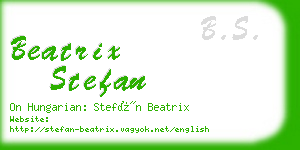 beatrix stefan business card